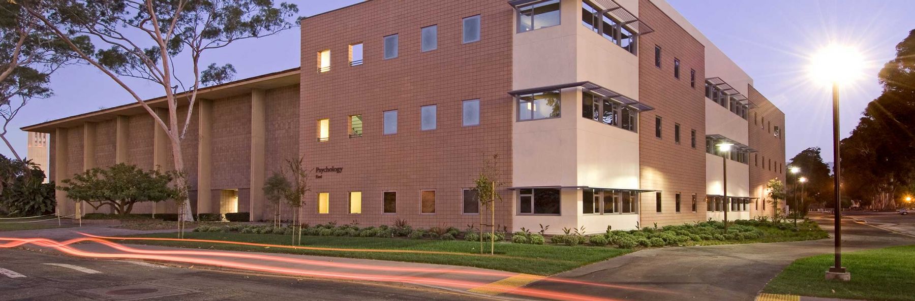 Psychology building at dawn. Credit: Tony Mastres